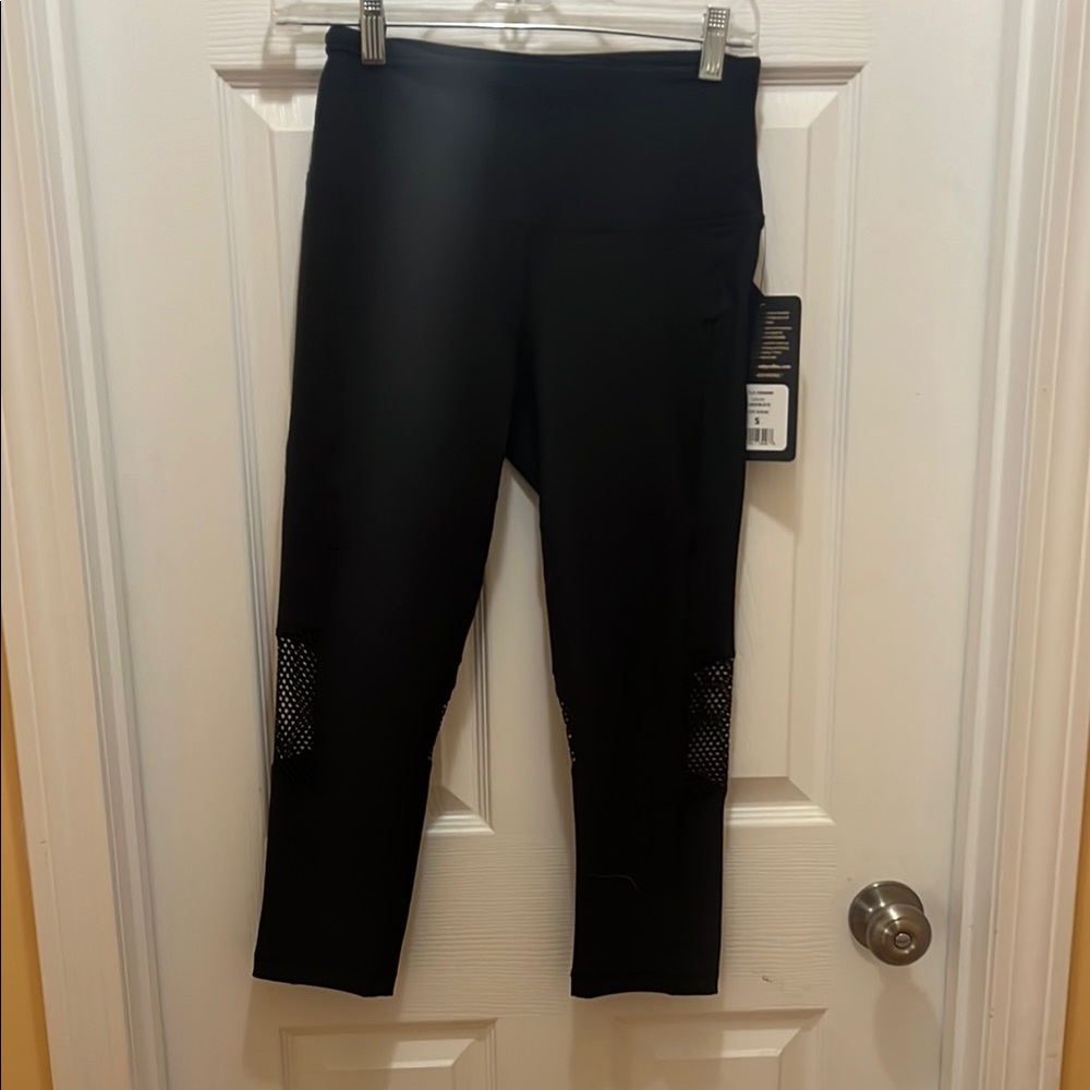 90 Degree Black Leggings with Mesh Accents